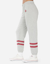 Lauren Moshi Alana Mushroom Crop Sweatpants in Heather Grey