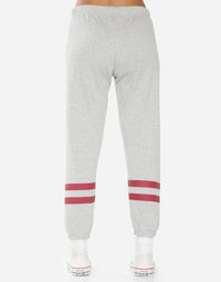 Lauren Moshi Alana Mushroom Crop Sweatpants in Heather Grey