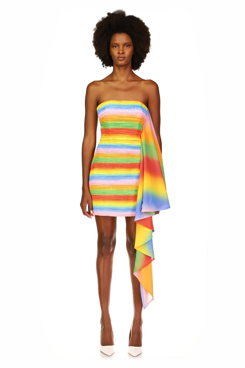 Amur Kay Mini Dress in Rainbow