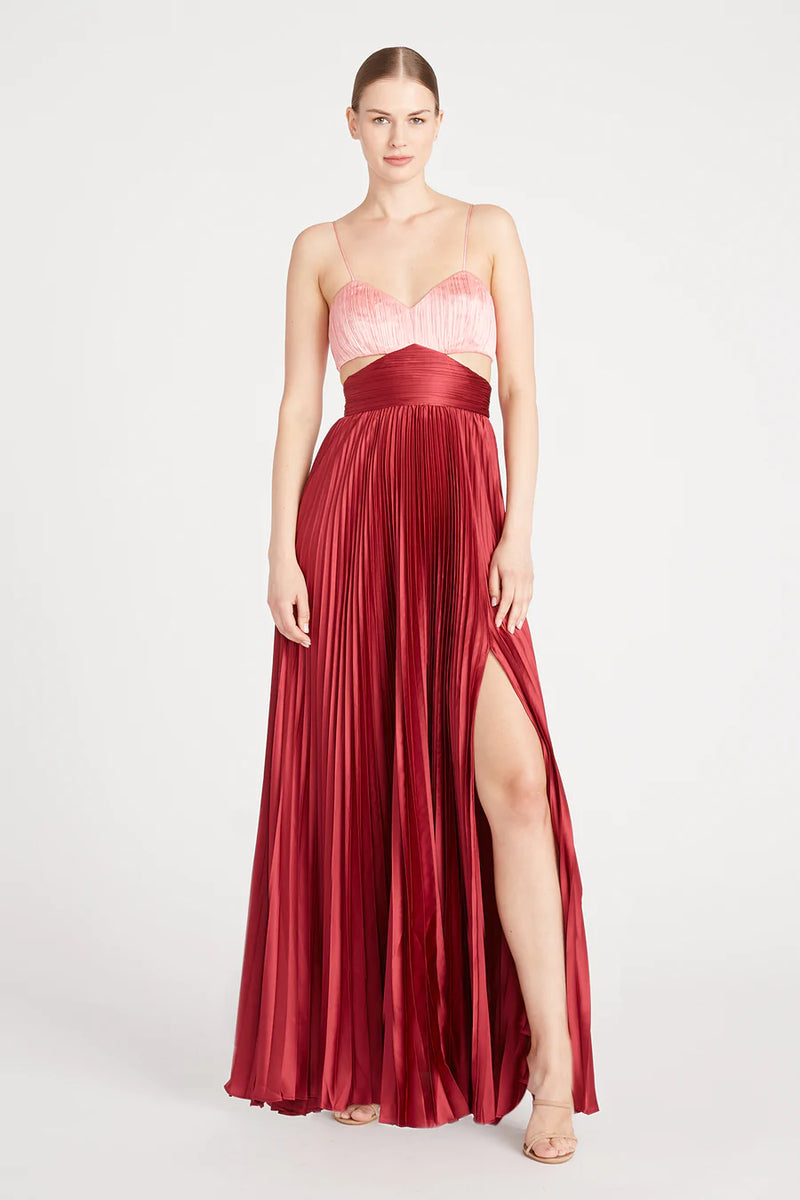 Amur elodie cutout satin on sale gown