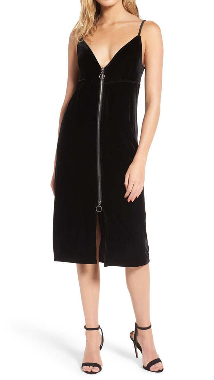 7 For All Mankind Velvet Midi Dress