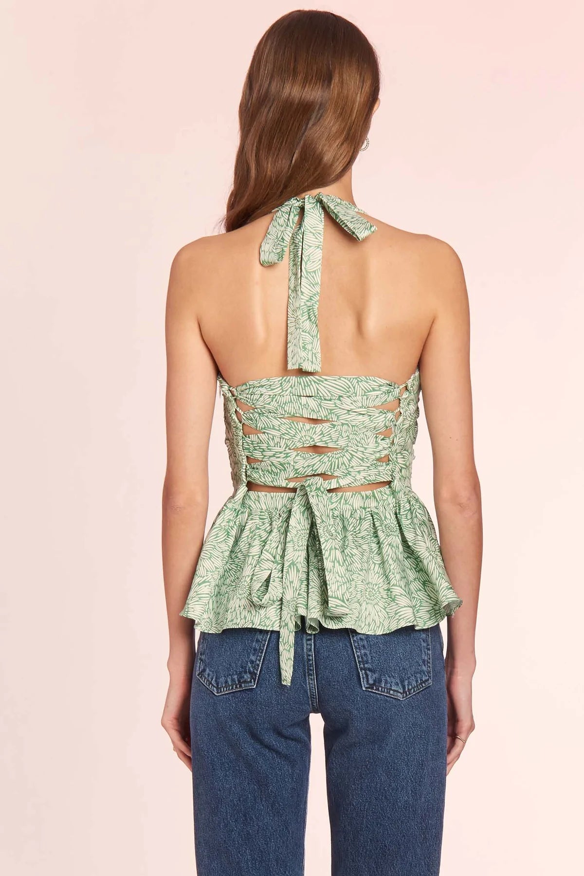 Amanda Uprichard Violina Halter Top in Melrose Print