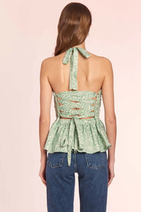 Amanda Uprichard Violina Halter Top in Melrose Print