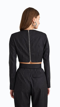 Ronny Kobo Janelle Top in Pinstripe