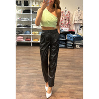 DL1961 Denim Leira One Shoulder Top in Limeade