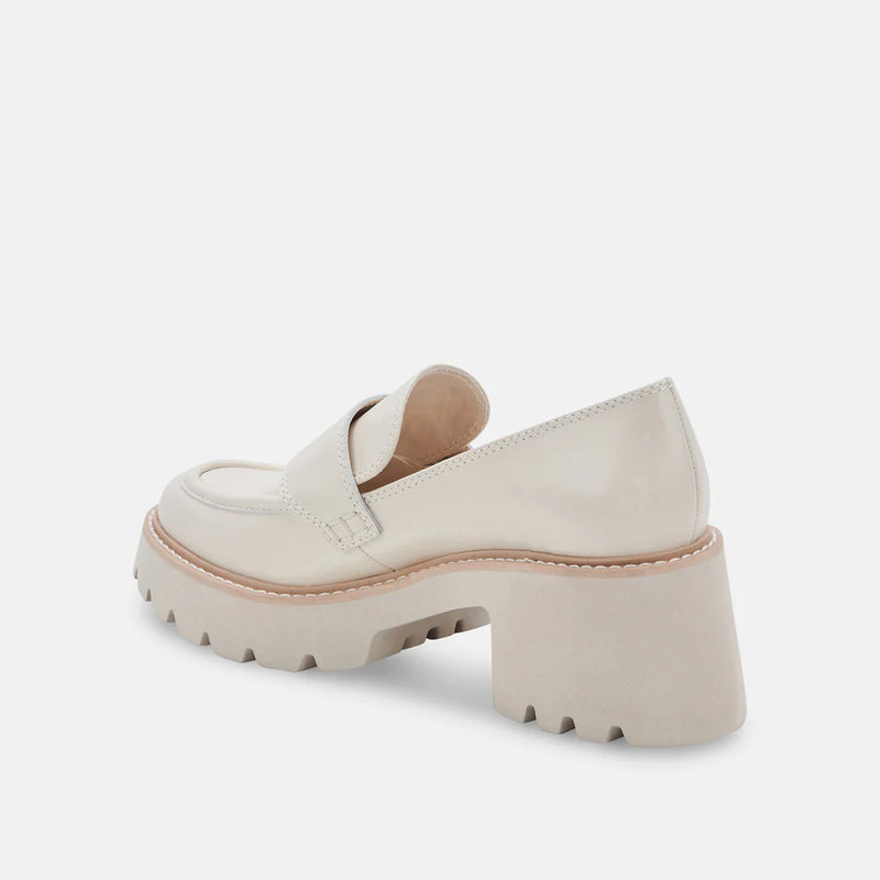 Dolce Vita Halona Loafers in Ivory Leather