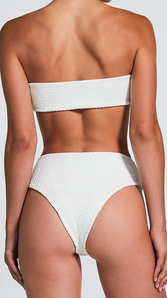 Devon Windsor Amber V-Cut Bikini Bottom in Blanche