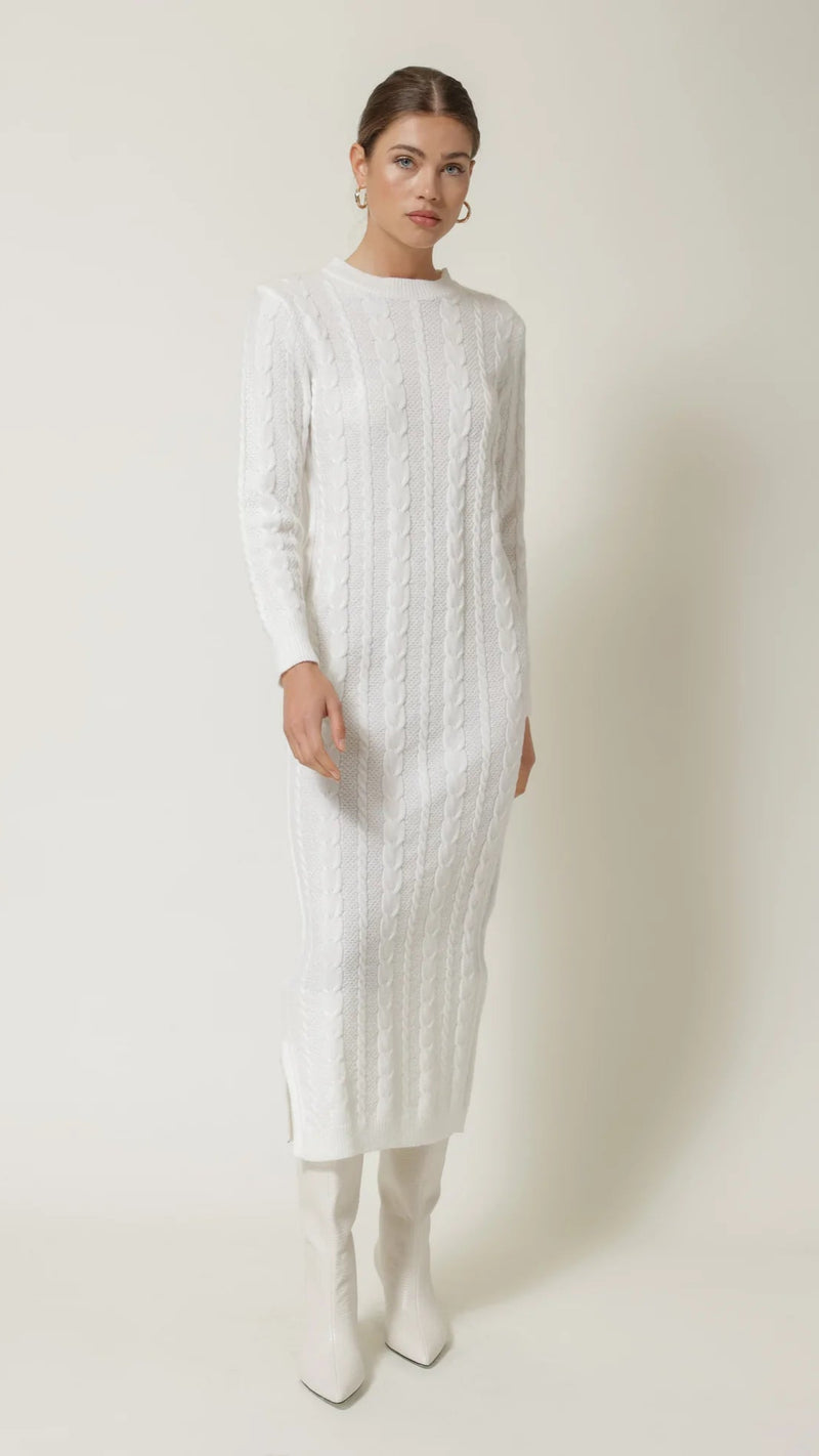 Zara long cable clearance knit dress