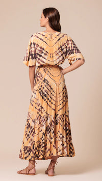 Lusana Demi Hand Painted Tie Dye Top in Oasis