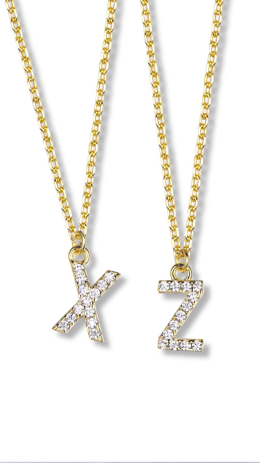 Suite201 Initial Diamond Necklace in Gold