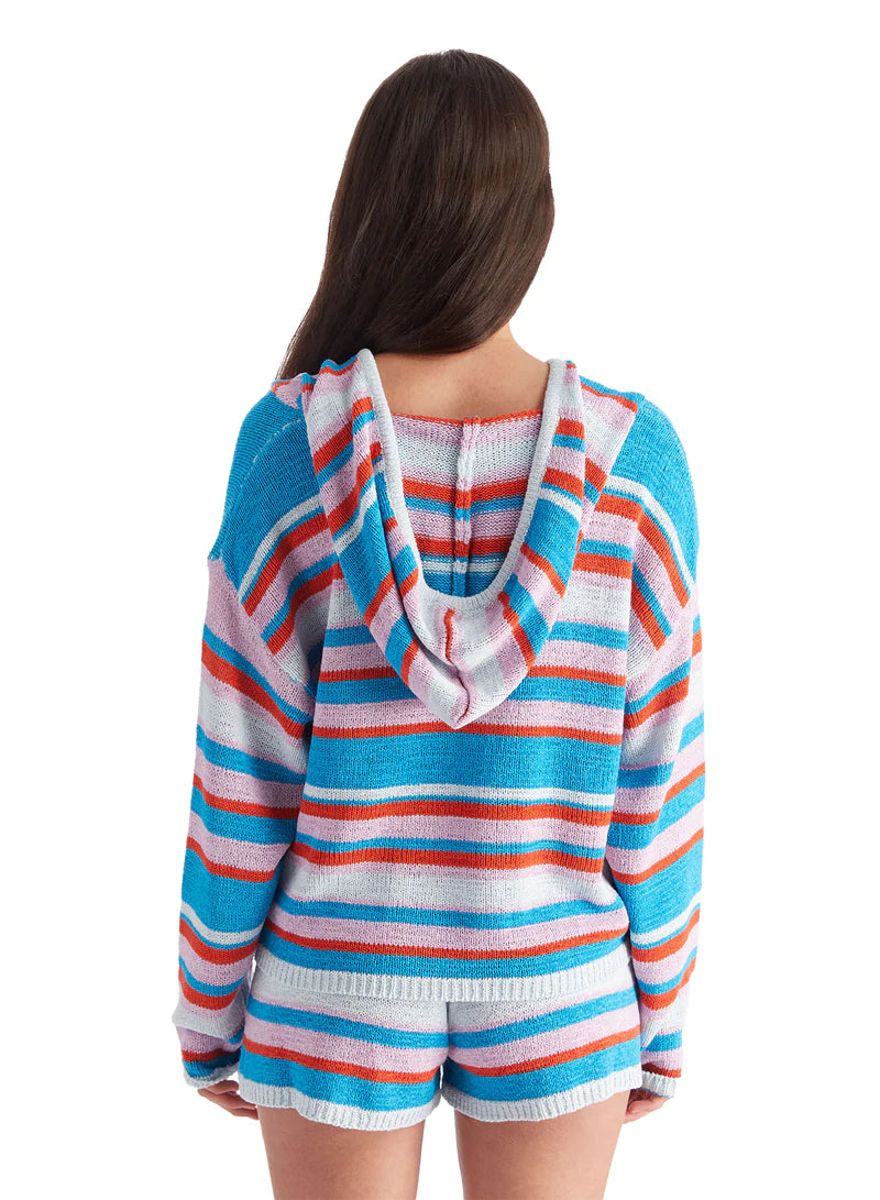 Allison New York Ivy Knit Shorts in Blue Stripe