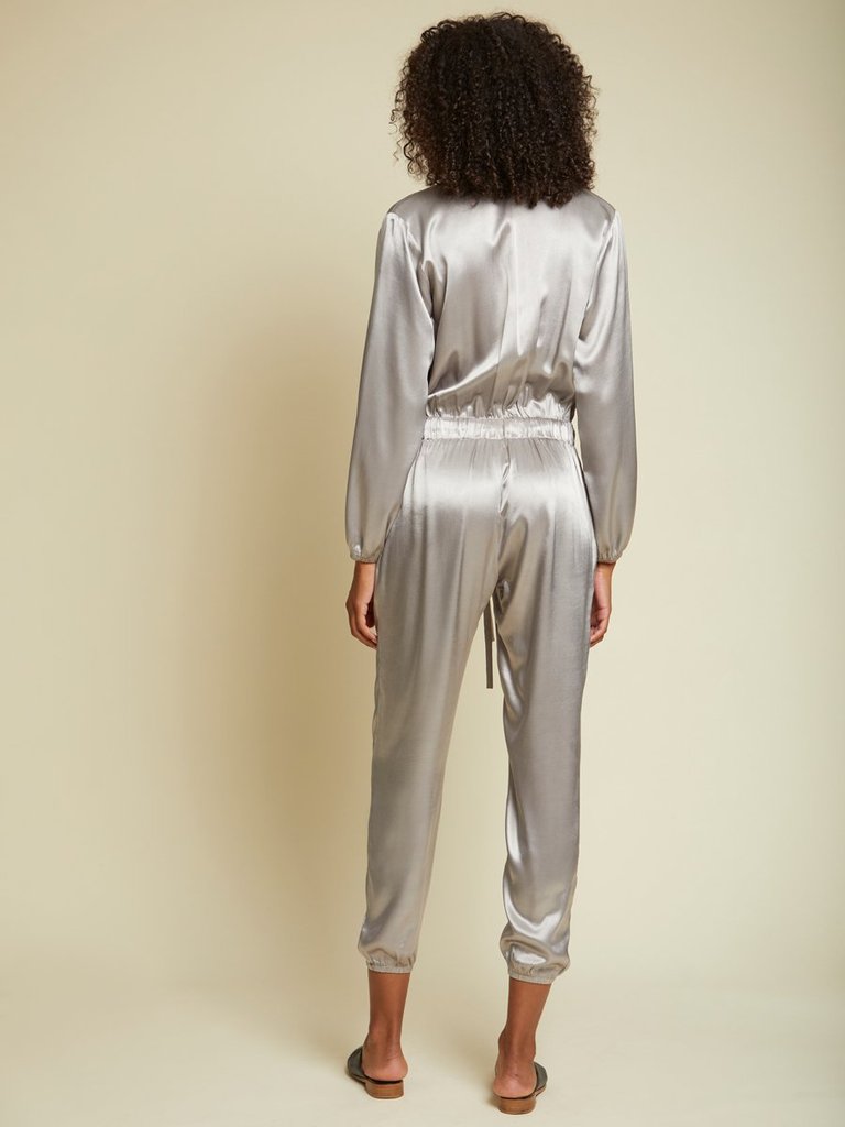 Nation LTD Salma All In One Jumpsuit in Silver