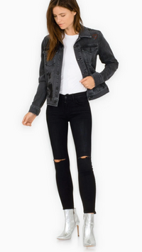 Siwy Denim Hannah Low Rise Skinny in Black Skies