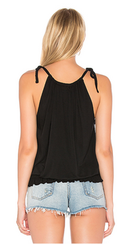 Michael Lauren Banjo Smocking Hem Tank