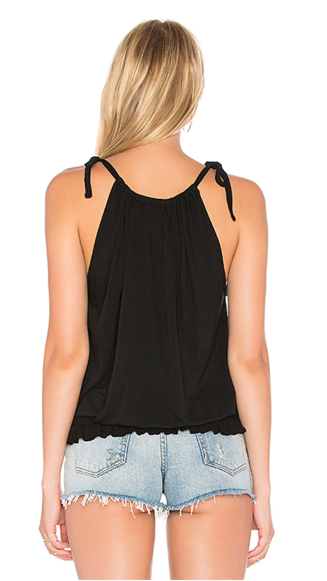 Michael Lauren Banjo Smocking Hem Tank