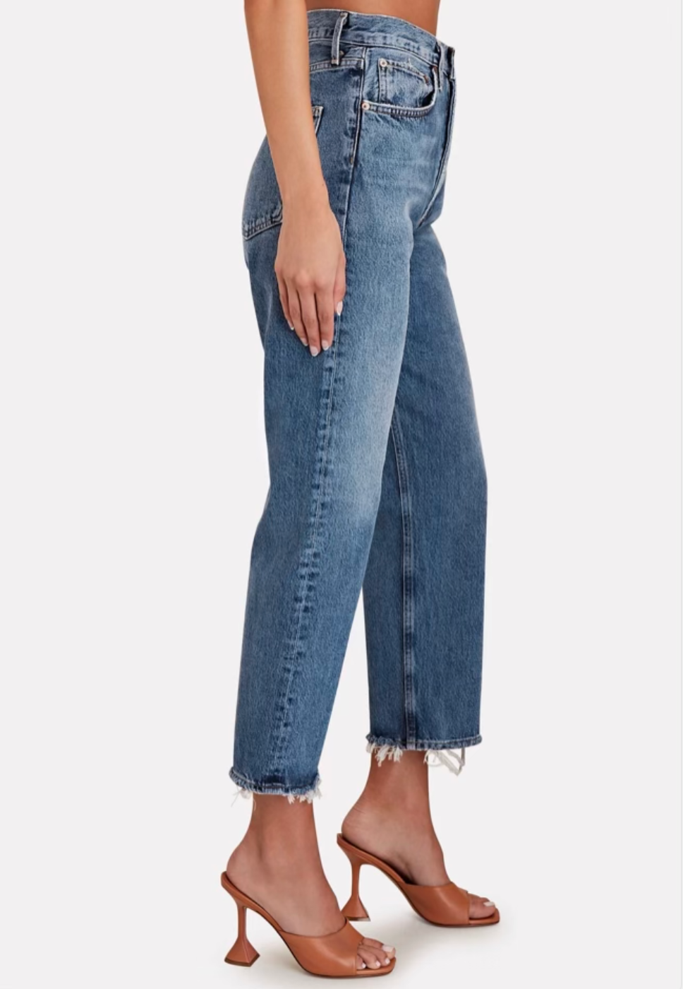 AGOLDE Denim 90s High Rise Crop Loose Straight in Oblique