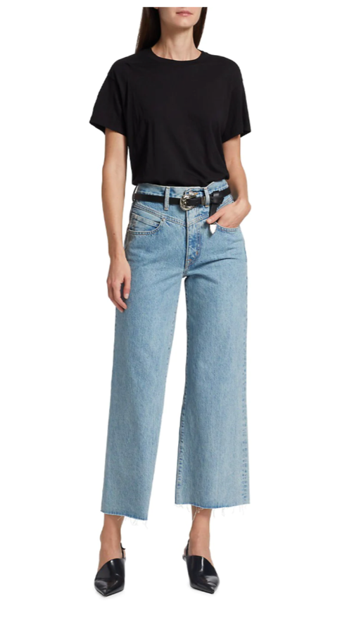 Slvrlake Denim Grace Crop High Rise Double Yoke in Fool For Love