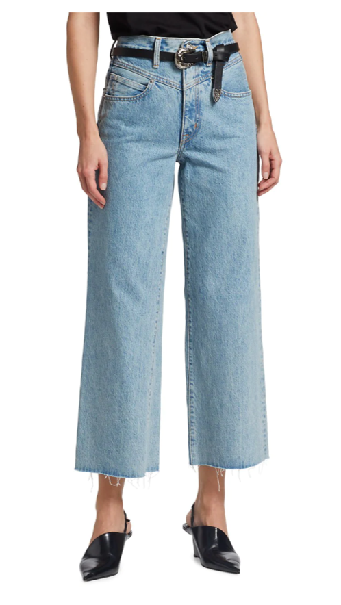 Slvrlake Denim Grace Crop High Rise Double Yoke in Fool For Love