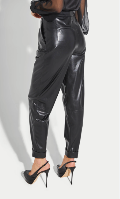 Generation Love Solange Faux Leather Balloon Pant Black