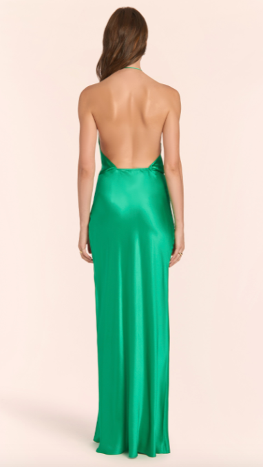 Amanda Uprichard Aurela Halter Gown in Jungle – Suite 201