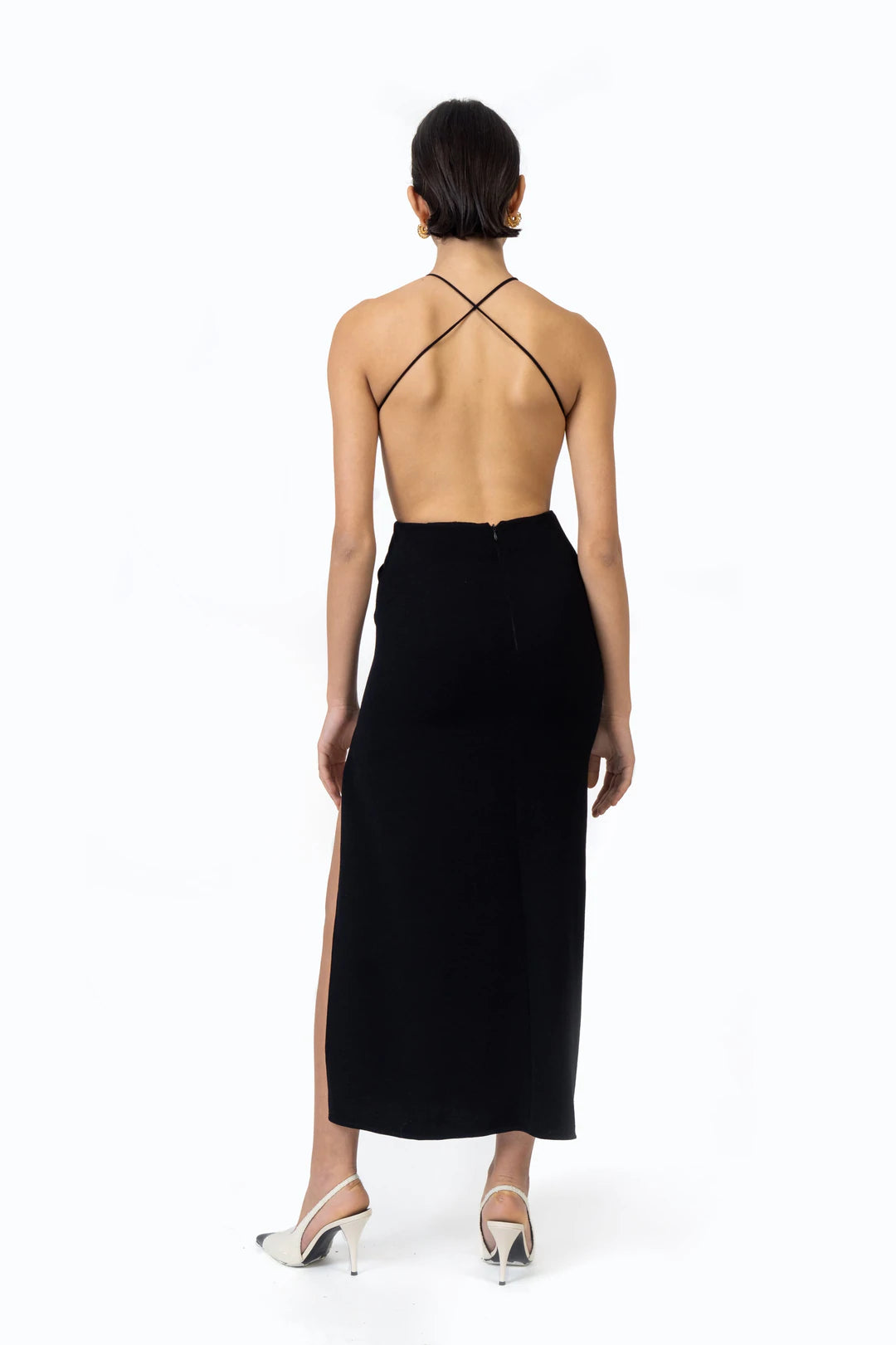 Ronny Kobo Sero Cutout Dress in Black