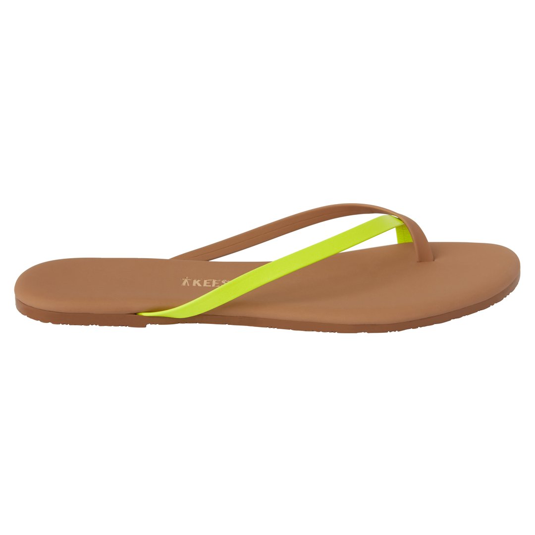 TKEES Riley Neon Yellow Sandal