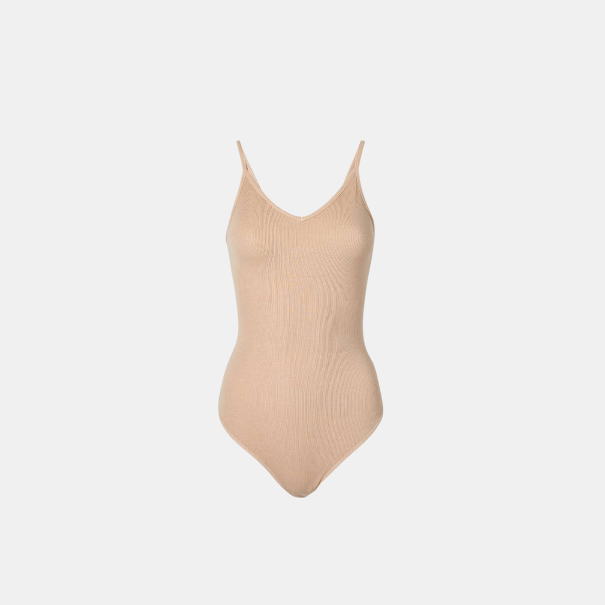AGOLDE Denim Spaghetti Strap Bodysuit in Nude – Suite 201
