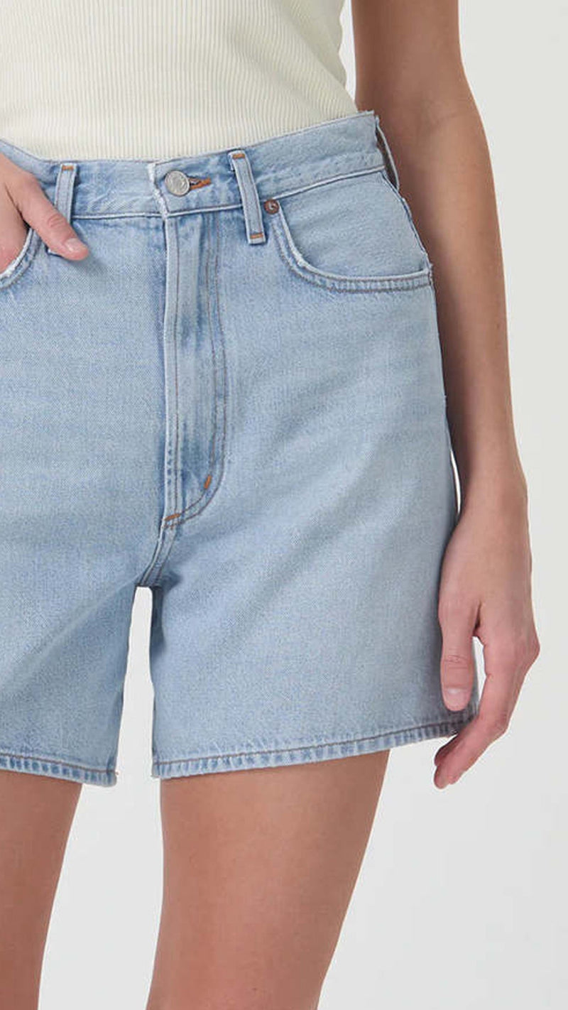 AGOLDE Denim Stella High Rise Baggy Short in Innovate