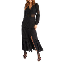 Allison New York Fallon Lace Maxi Dress in Black