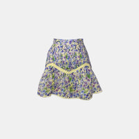 Allison New York Anna High Waisted Mini Skirt in Yellow Floral