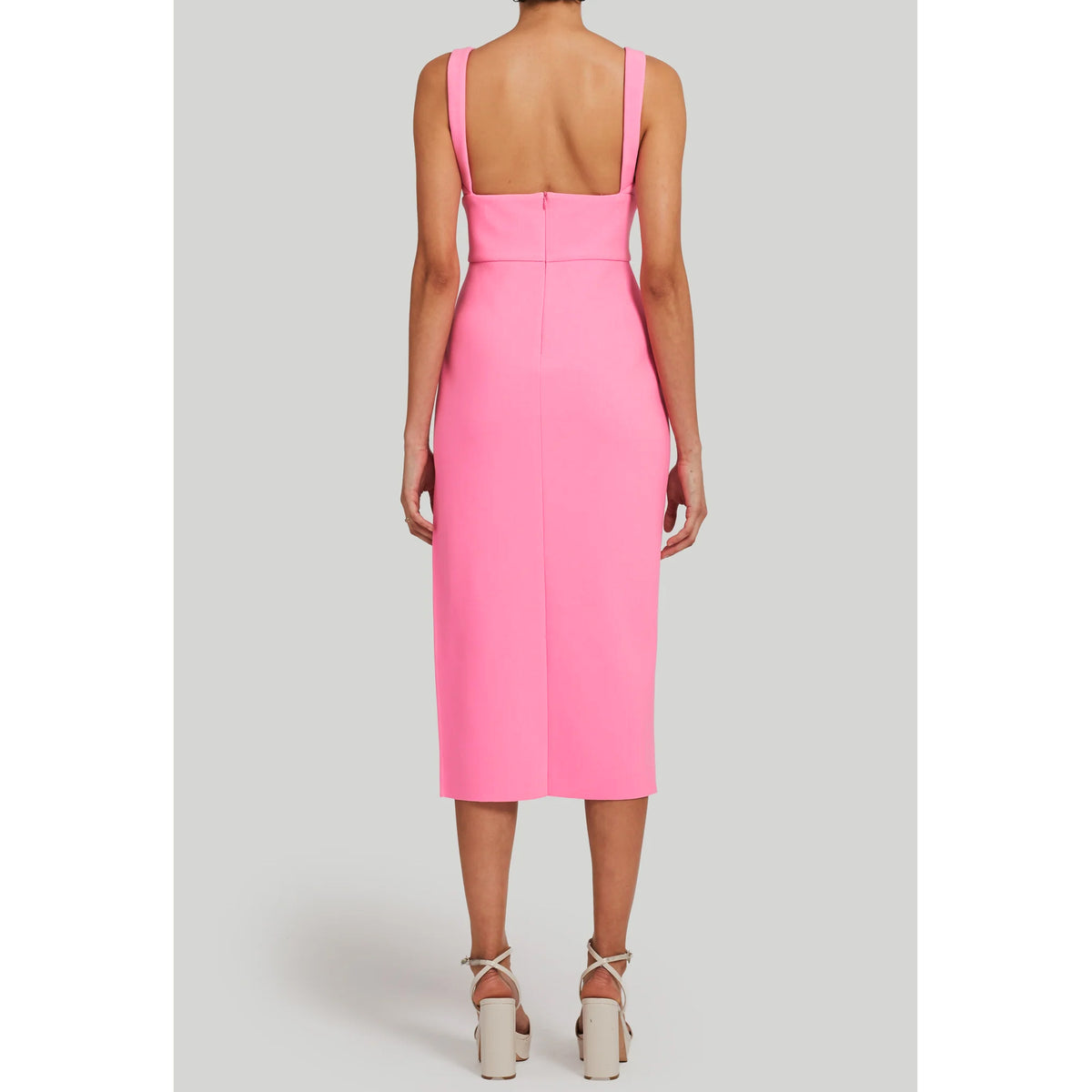 Amanda Uprichard Nelly Midi Dress in Shocking Pink