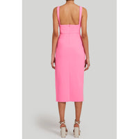 Amanda Uprichard Nelly Midi Dress in Shocking Pink
