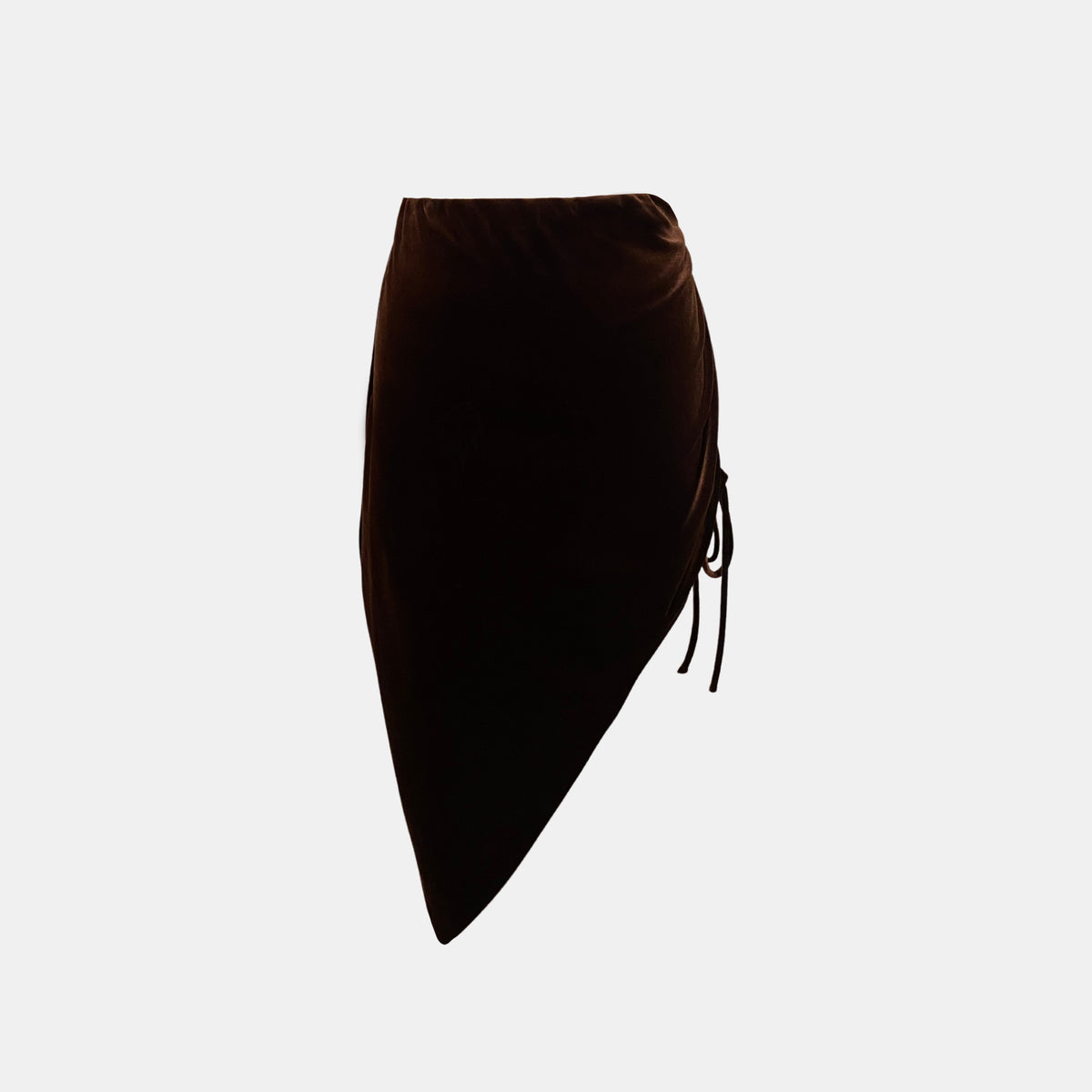 Amanda Uprichard Aviette Velvet Skirt in Cocoa