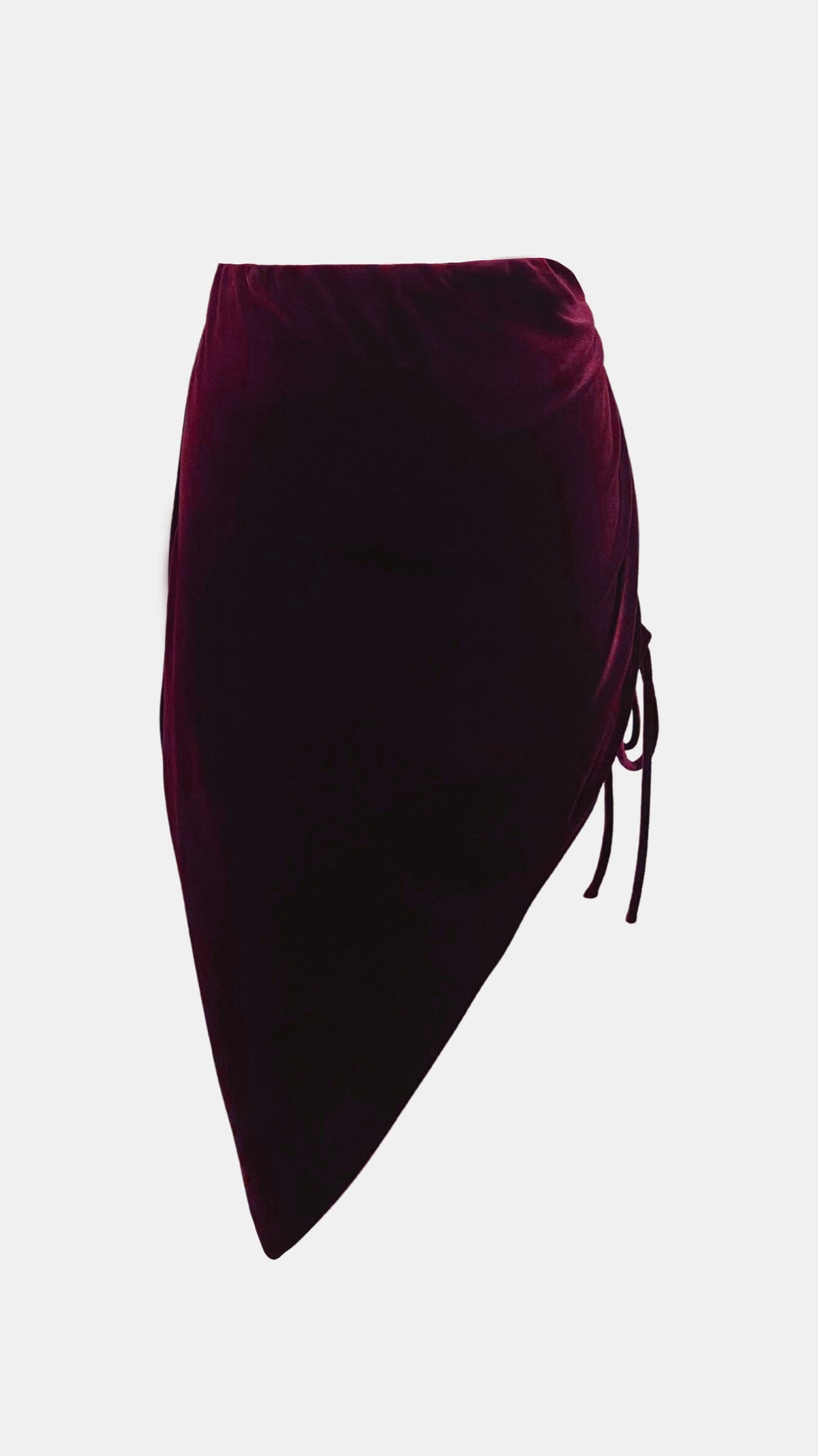 Amanda Uprichard Aviette Velvet Skirt in Wine