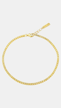Samfa Style Diamond Tennis Anklet in Yellow Gold