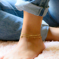 Samfa Style Chain Anklet in Silver