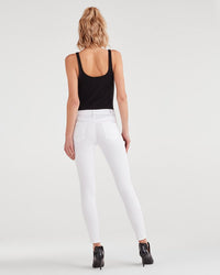 7 For All Mankind Mid Rise Ankle Skinny in Clean White