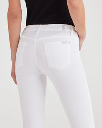 7 For All Mankind Mid Rise Ankle Skinny in Clean White
