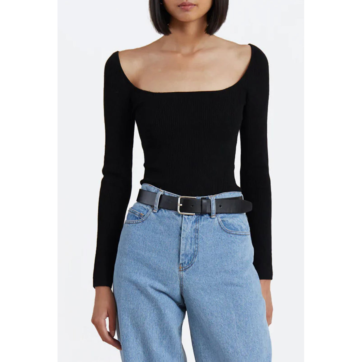 Bec and Bridge Mickey Knit Top in Black