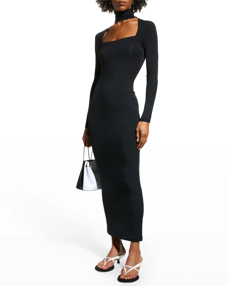 Ser.o.ya Dani Long Sleeve Choker Dress in Black