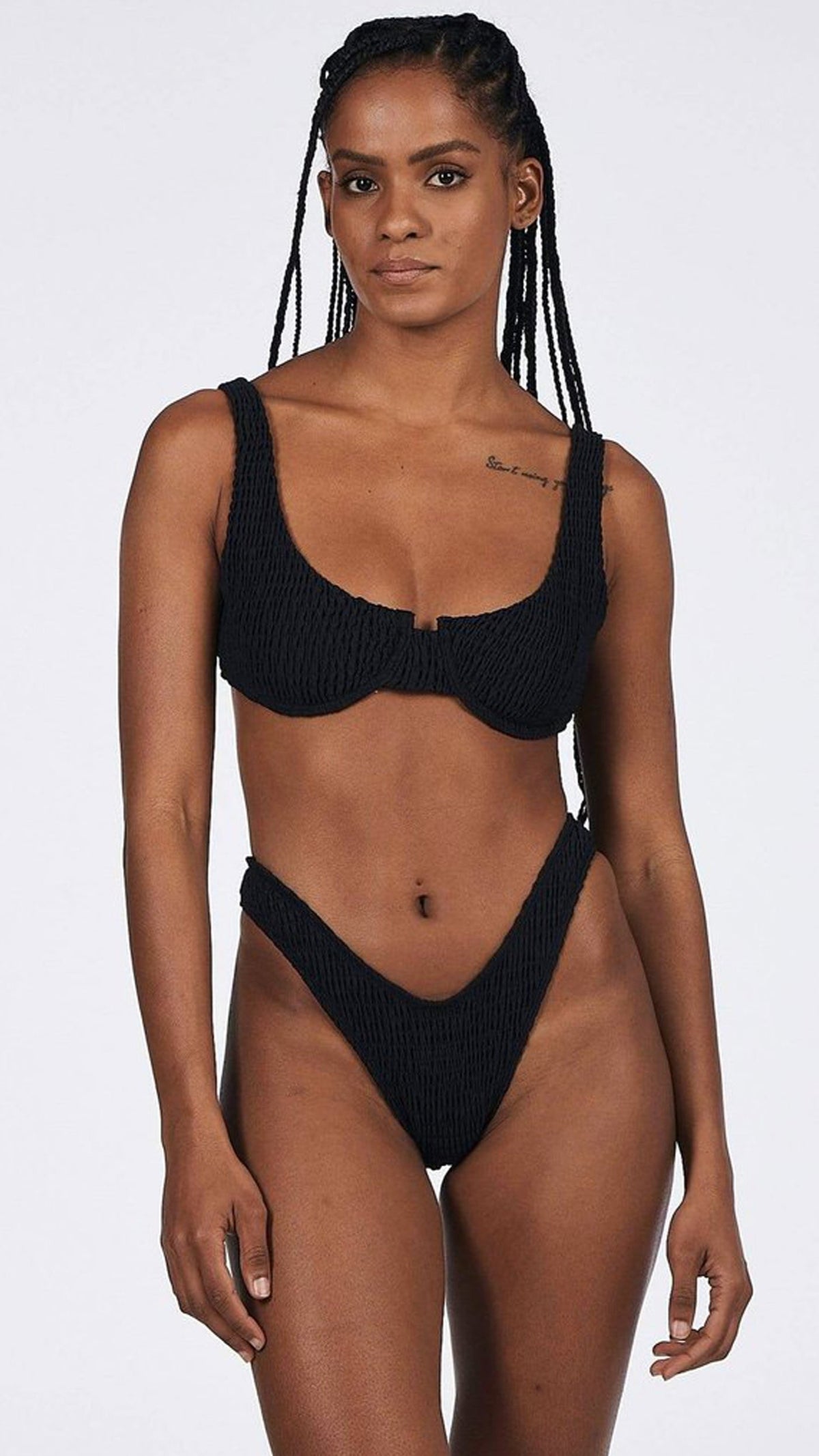 Charlie Holiday Roman Bikini Top in Black