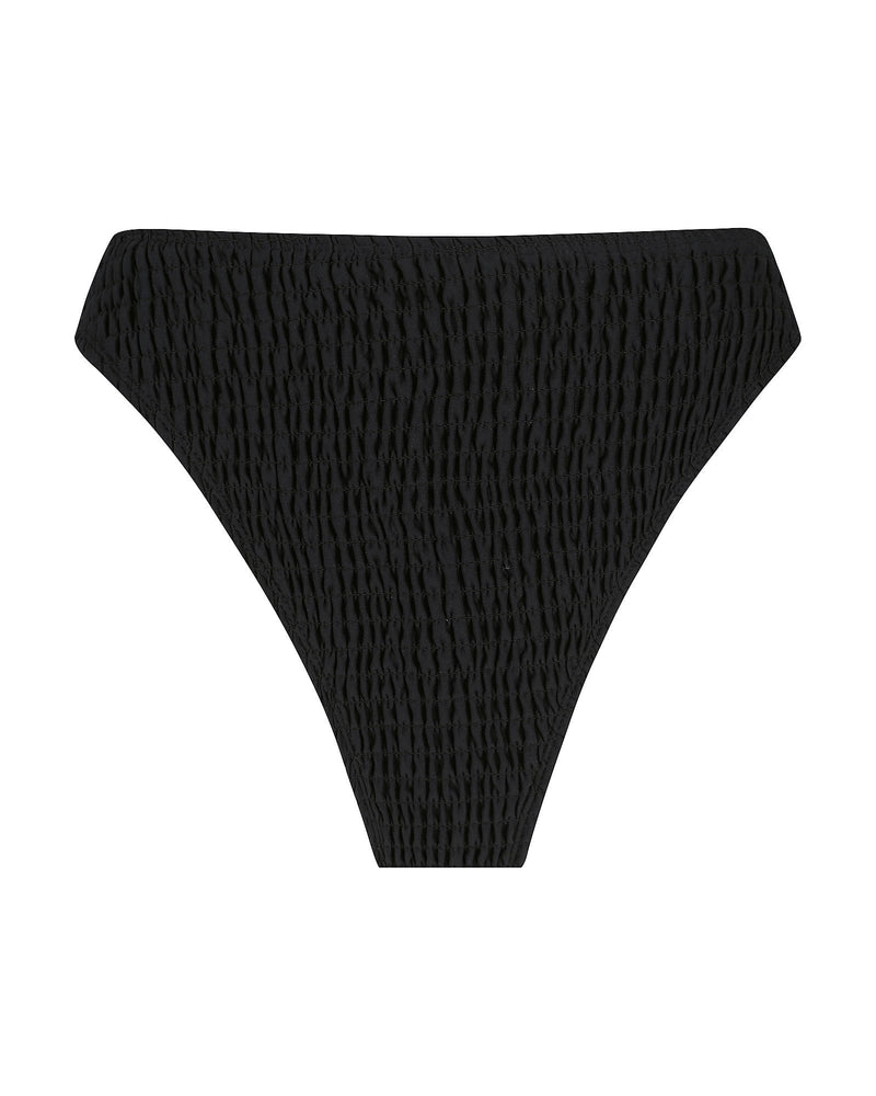 Charlie Holiday Isabella High Waisted Bikini Bottom in Black