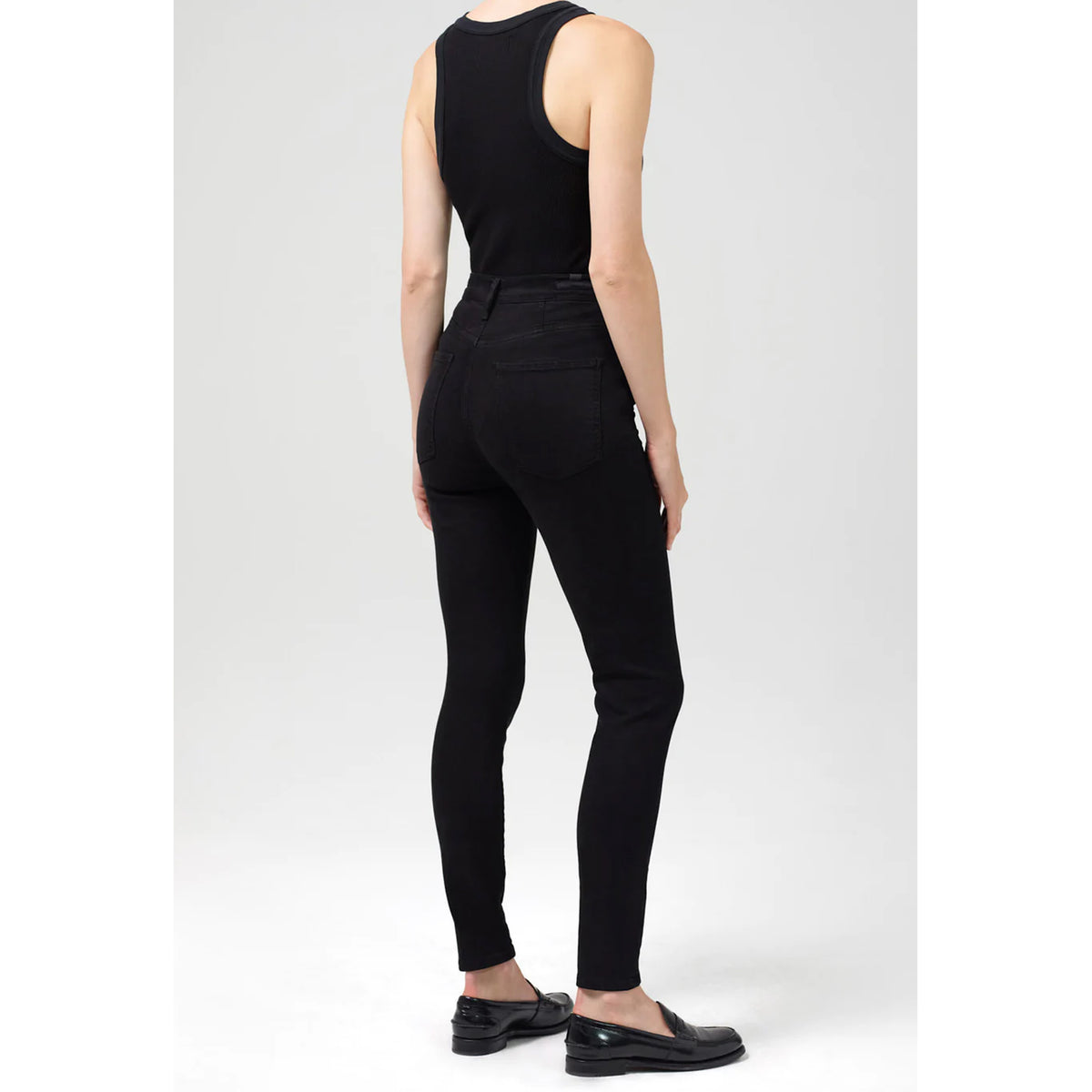 Citizens of Humanity Chrissy High Rise Skinny in Plush Black