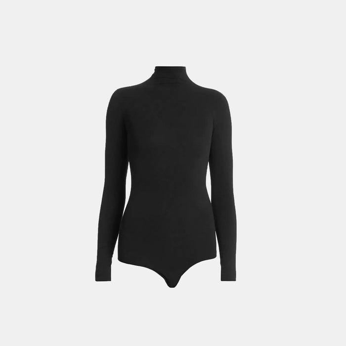 Commando Ballet Mock Neck Long Sleeve Bodysuit in Black