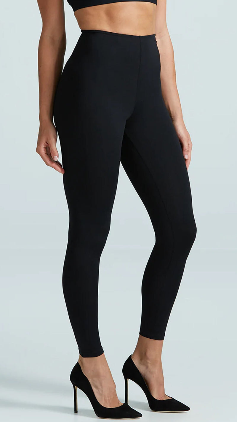 Commando Classic Control Cotton High Waisted Legging in Black