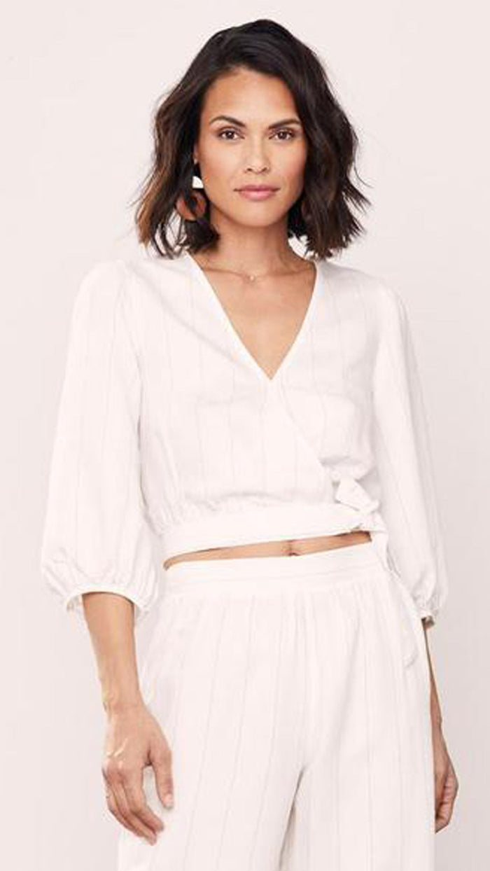 David Lerner Full Sleeve Wrap Top