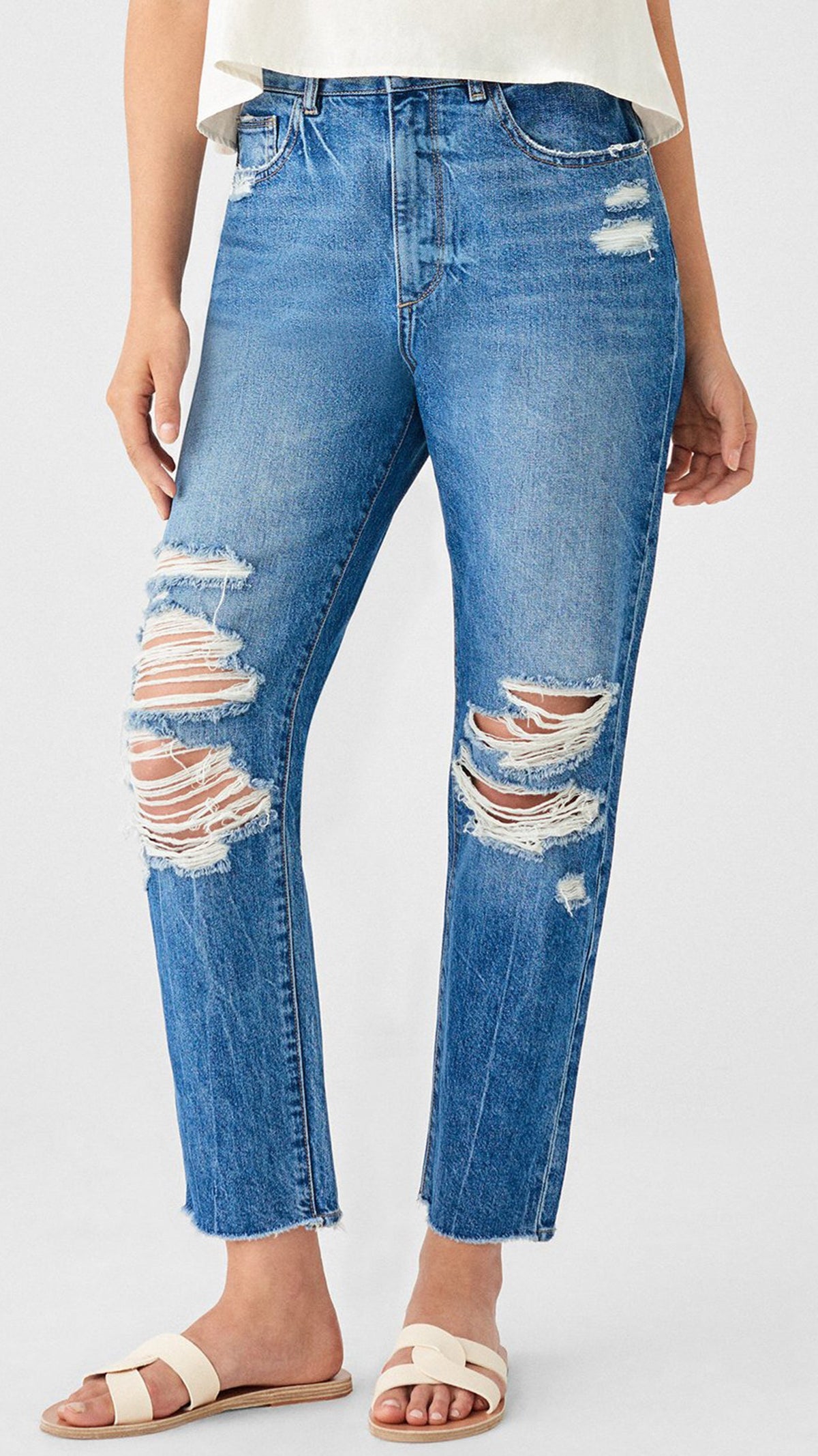 DL1961 Denim Susie High Rise Tapered Straight Jean in Houston