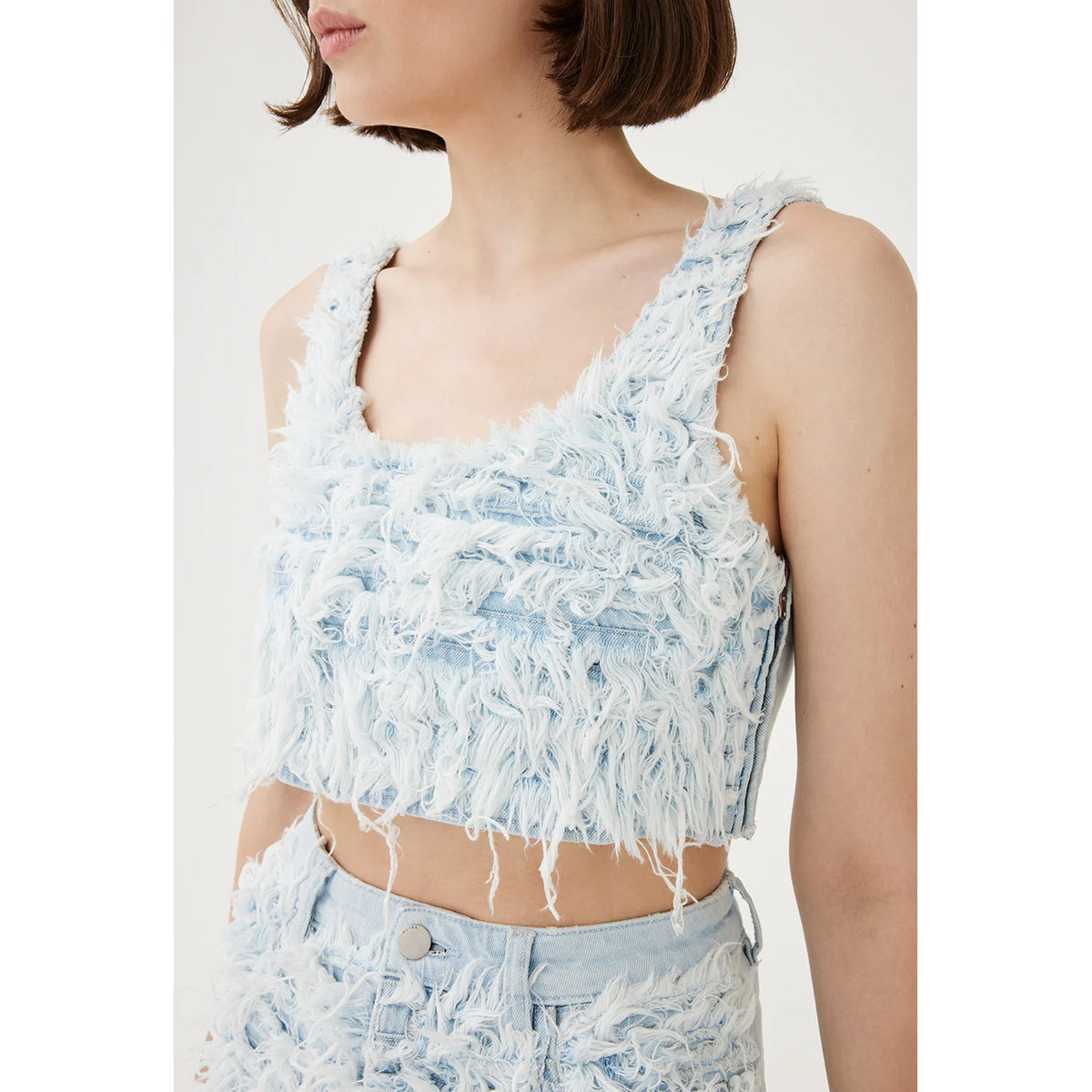 DL1961 Denim Top in Fur