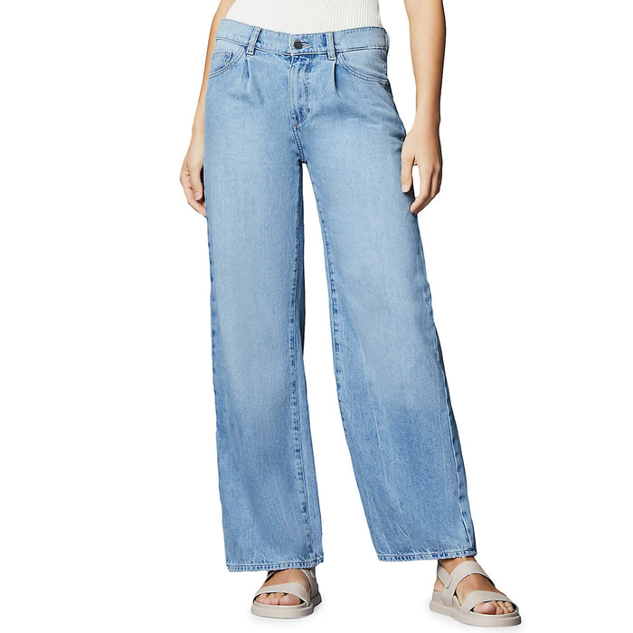 DL1961 Denim Isabel Wide Leg Mid Rise Vintage 31" in Light Seaglass