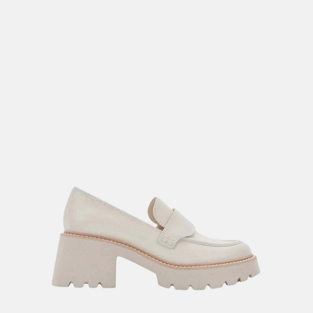 Dolce Vita Halona Loafers in Ivory Leather